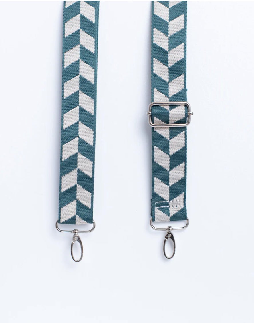 Adjustable Removable Chevron Teal Strap - Fleur - De - Lis Boutique