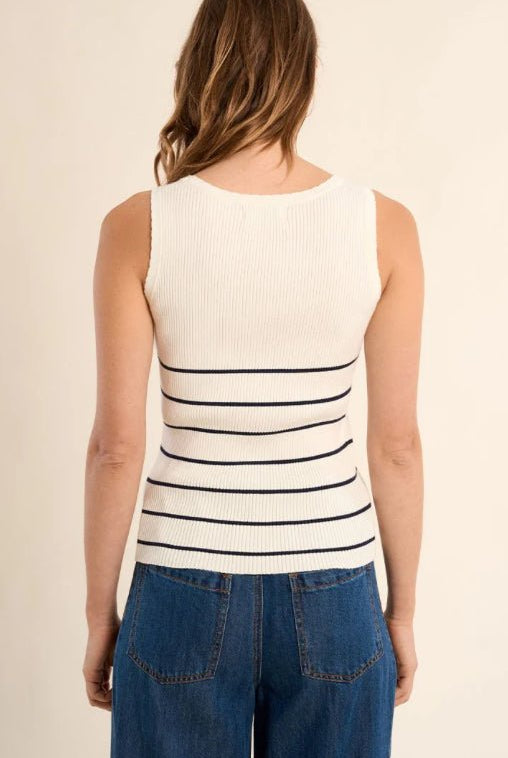 Molly Bracken Knitted Striped Tank Top - Fleur - De - Lis Boutique