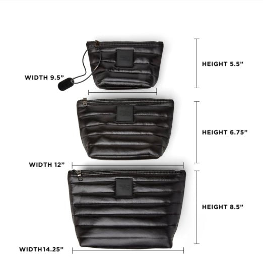 Travel Trio Shiny Black - Fleur - De - Lis Boutique