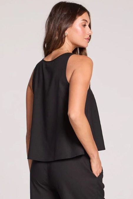 Saltwater Luxe A-Line Tank Black - Fleur-De-Lis Boutique