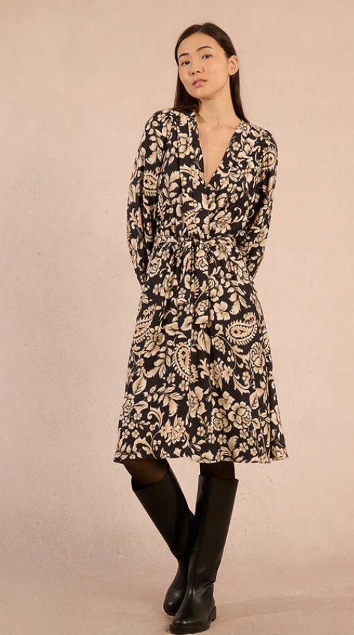 Black Tania Print Dress - Fleur - De - Lis Boutique