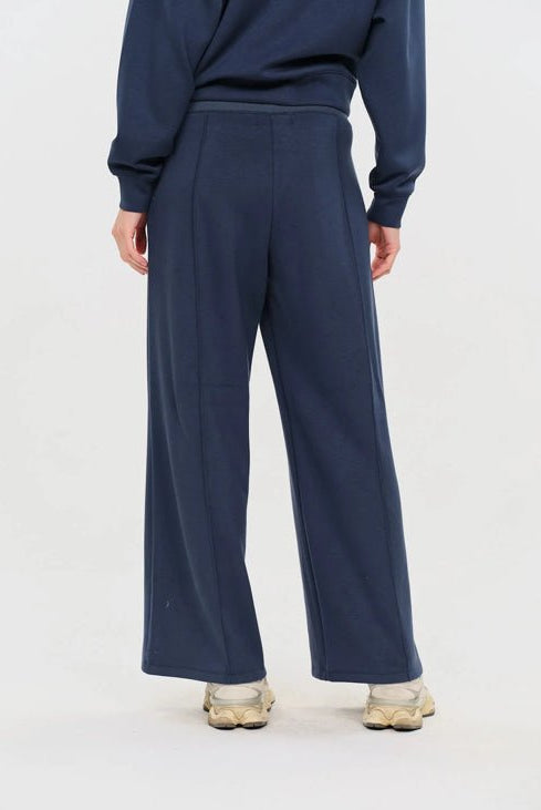 Six Fifty Scuba Wide Leg Navy - Fleur-De-Lis Boutique