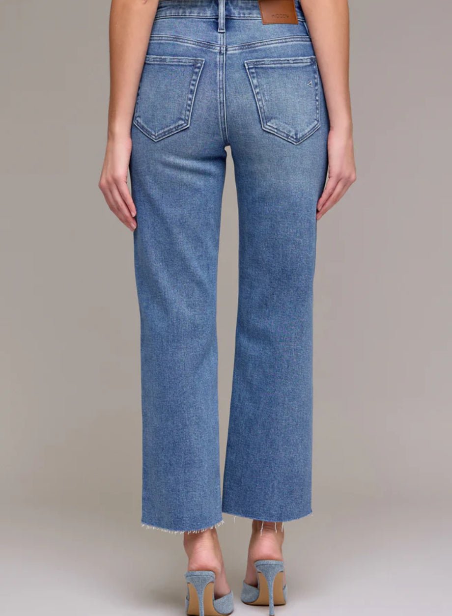 28” Inseam Tracey High Rise Straight Medium Wash - Fleur - De - Lis Boutique