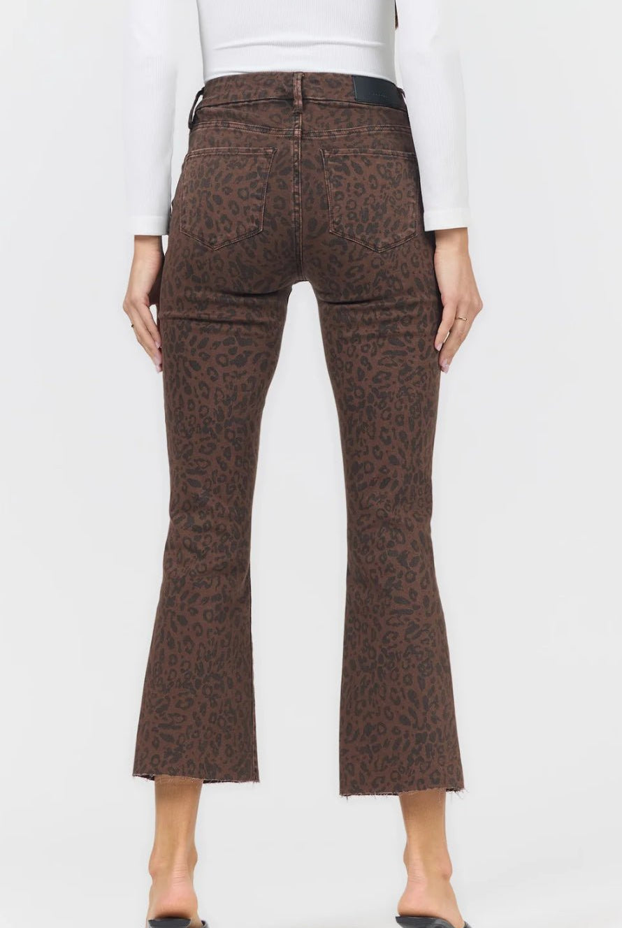 Dear John Jeanne Brown Leopard Denim - Fleur-De-Lis Boutique