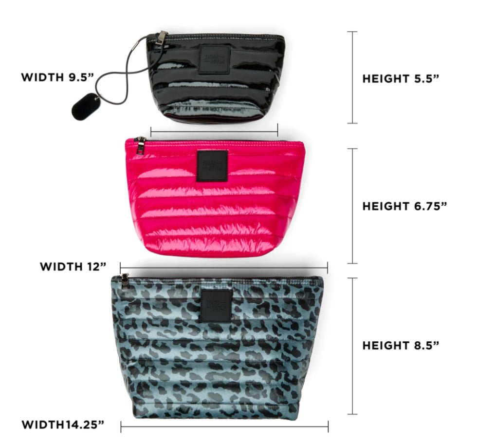 Travel Trio Smokey Leopard, Fuchsia, and Black - Fleur - De - Lis Boutique