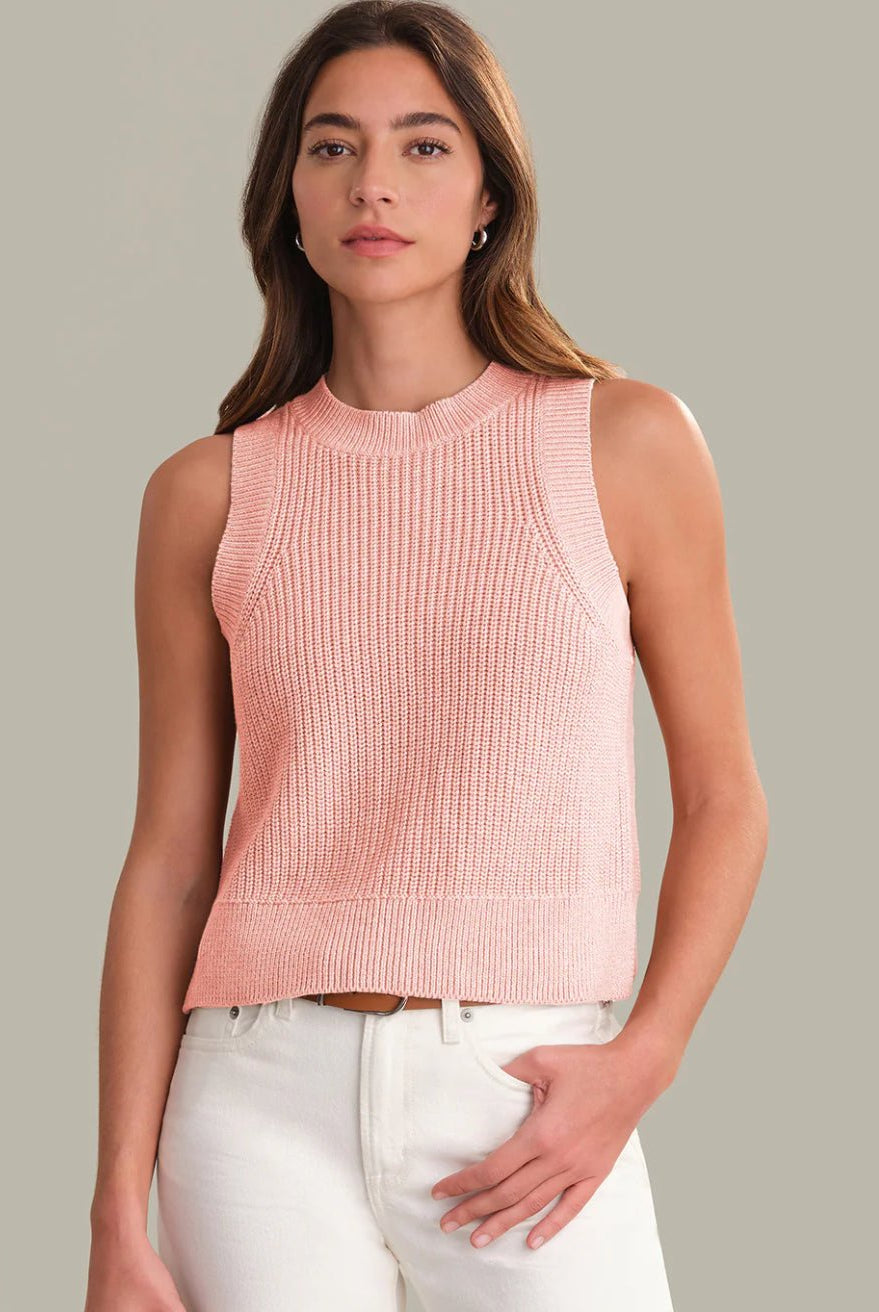 525 America High Crew Neck Tank Pink Salt - Fleur - De - Lis Boutique