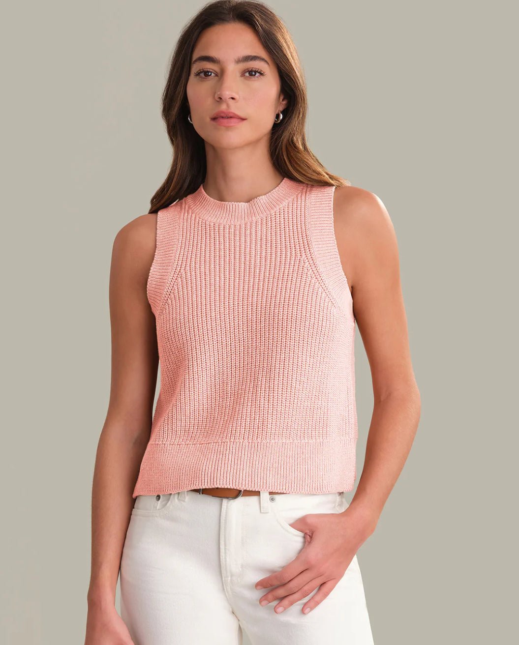 525 America High Crew Neck Tank Pink Salt - Fleur - De - Lis Boutique