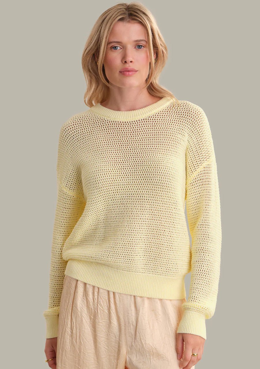 525 America Long Sleeve Crew Neck Pullover Iced Lemon - Fleur - De - Lis Boutique