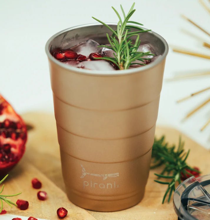 Pirani Insulated Stackable Tumbler 16 oz Champagne Metallic - Fleur - De - Lis Boutique