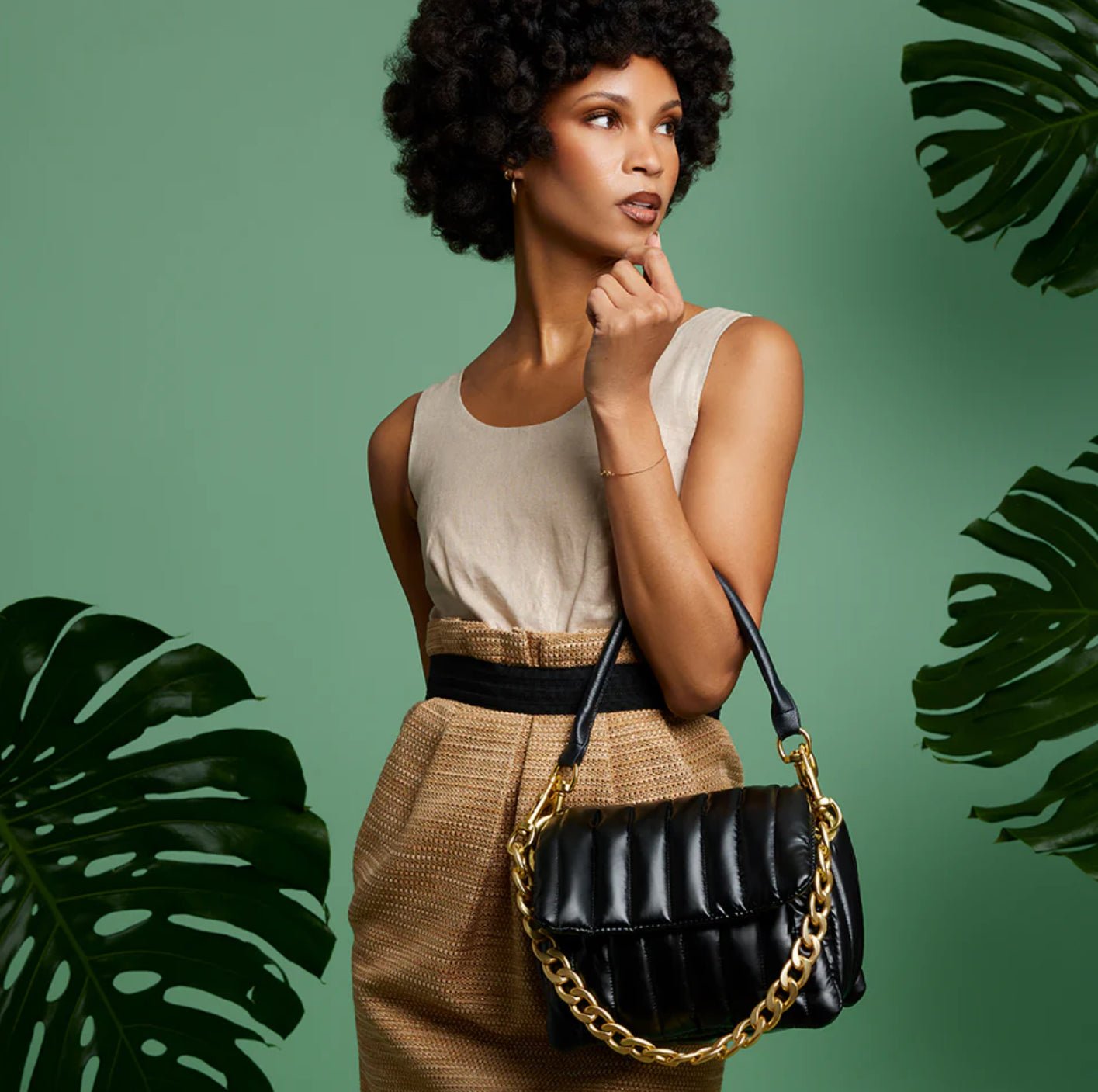 Think Rolyn Bar Bag Pearl Black - Fleur - De - Lis Boutique