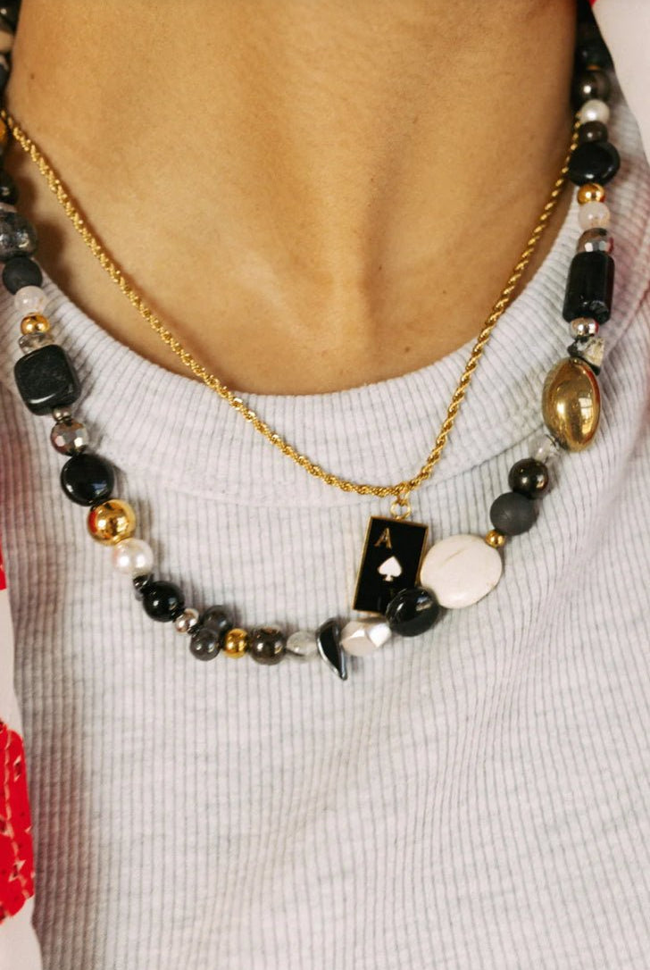 BELJOY Stevie Neutral Beaded Necklace - Fleur-De-Lis Boutique