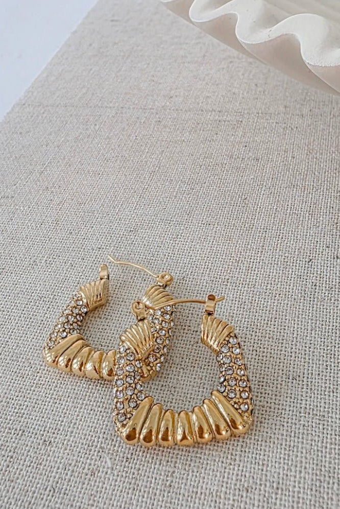 Pretty Simple Daphne Hoop Earrings Waterproof - Fleur-De-Lis Boutique