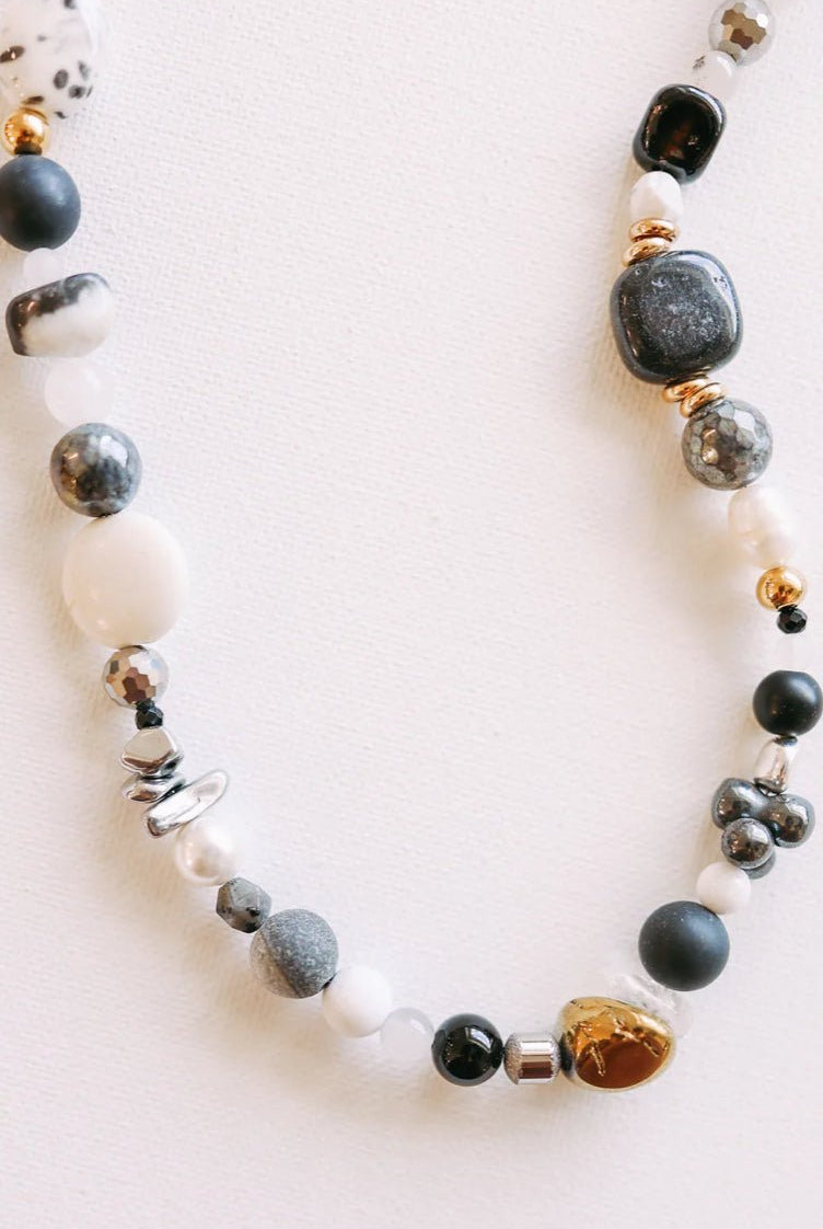 BELJOY Stevie Neutral Beaded Necklace - Fleur-De-Lis Boutique