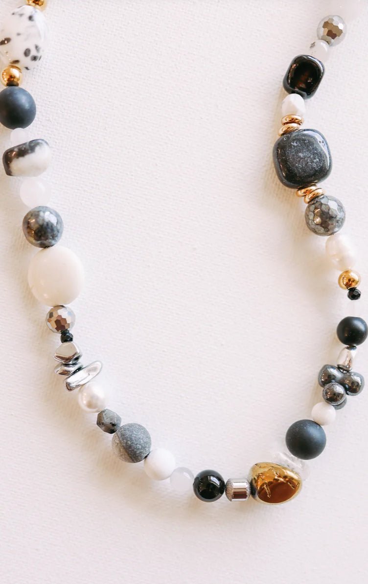 BELJOY Stevie Neutral Beaded Necklace - Fleur-De-Lis Boutique