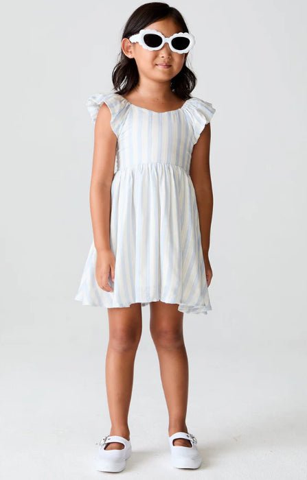 Saltwater Luxe Crocket Mini Dress Cloudstone Blue - Fleur - De - Lis Boutique