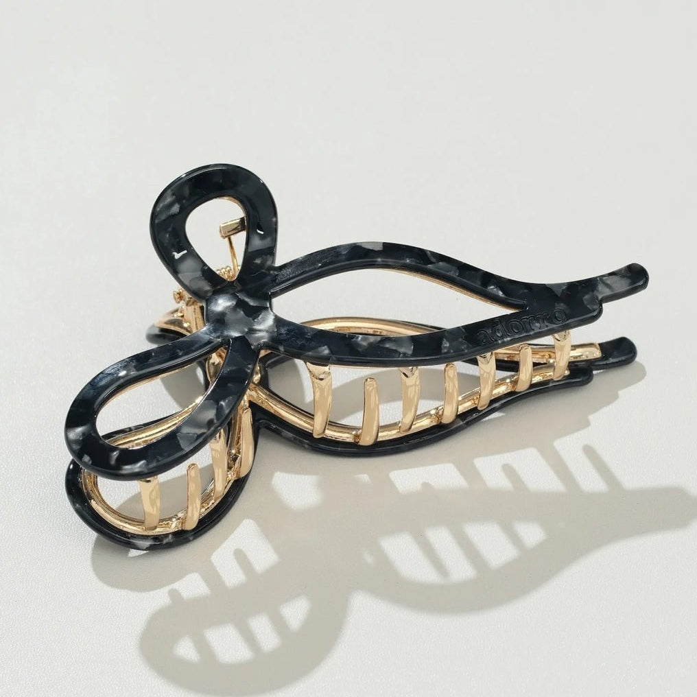 adorro Sabrina Metal Claw Clip Large - Fleur-De-Lis Boutique