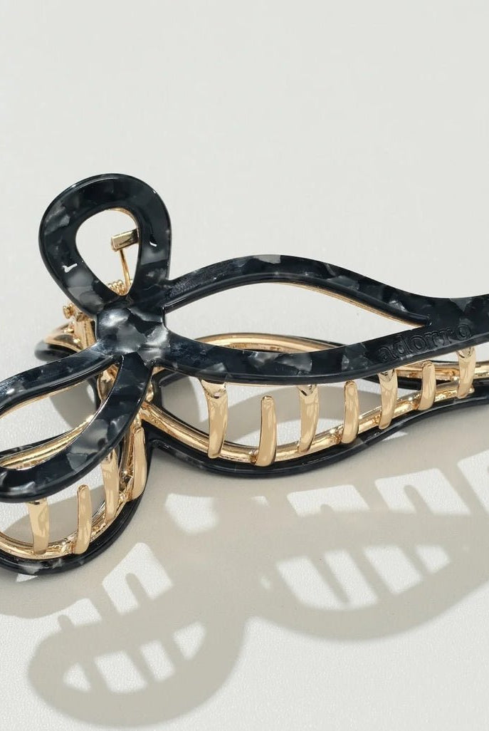 adorro Sabrina Metal Claw Clip Large - Fleur-De-Lis Boutique