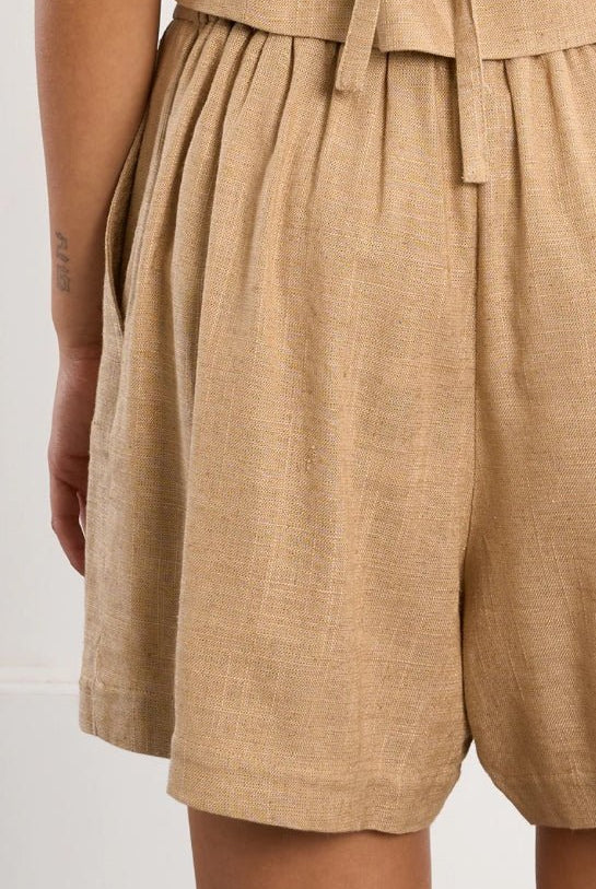 Molly Bracken Woven Shorts Beige - Fleur - De - Lis Boutique