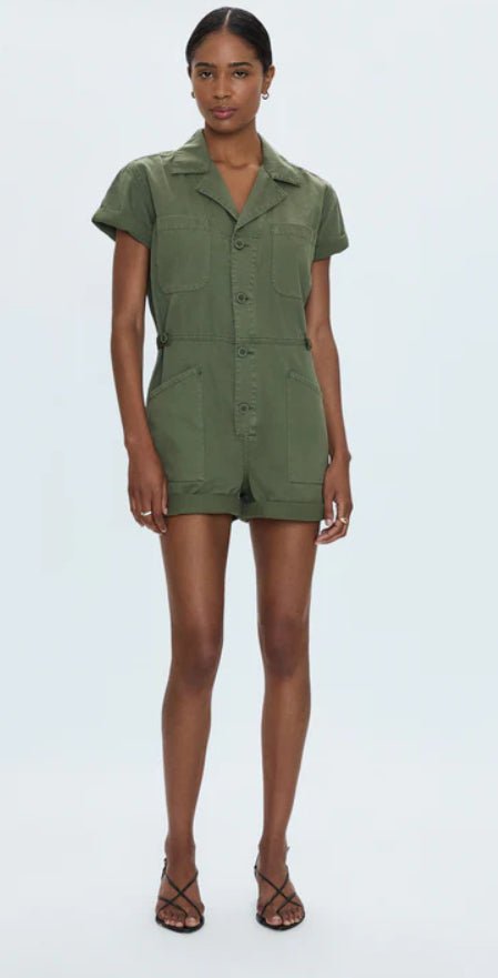 Pistola Parker Short Sleeve Romper Meadow - Fleur - De - Lis Boutique