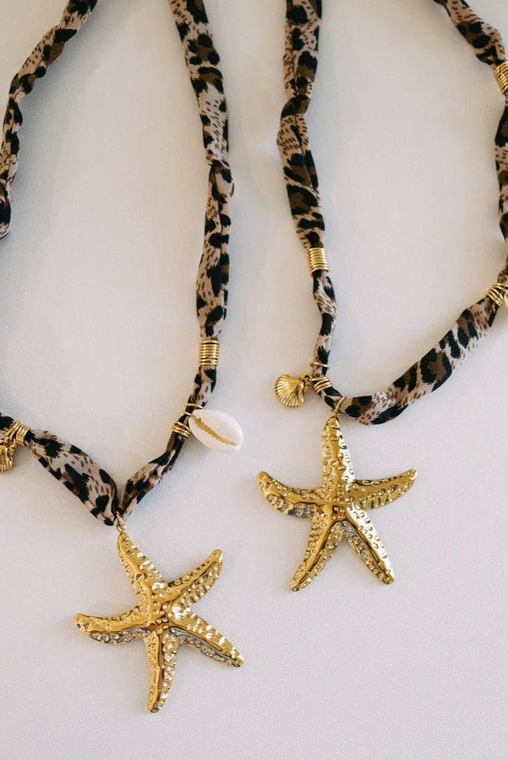 BELJOY Mallory Leopard Scarf Necklace - Fleur-De-Lis Boutique