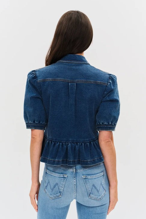 Six Fifty The Delaney Denim Peplum Jacket - Fleur-De-Lis Boutique