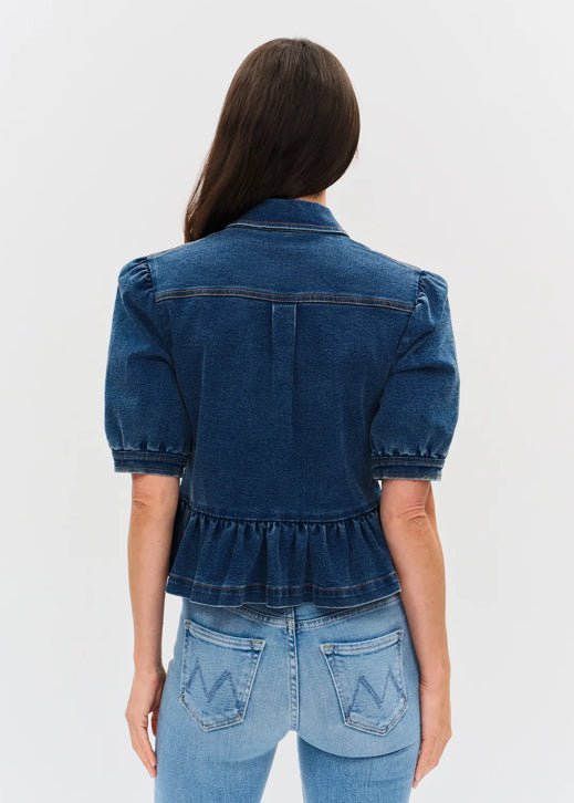 Six Fifty The Delaney Denim Peplum Jacket - Fleur-De-Lis Boutique