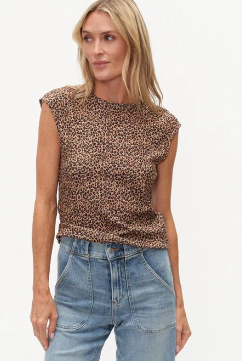 Six Fifty Cheetah Crew Neck Top - Fleur - De - Lis Boutique