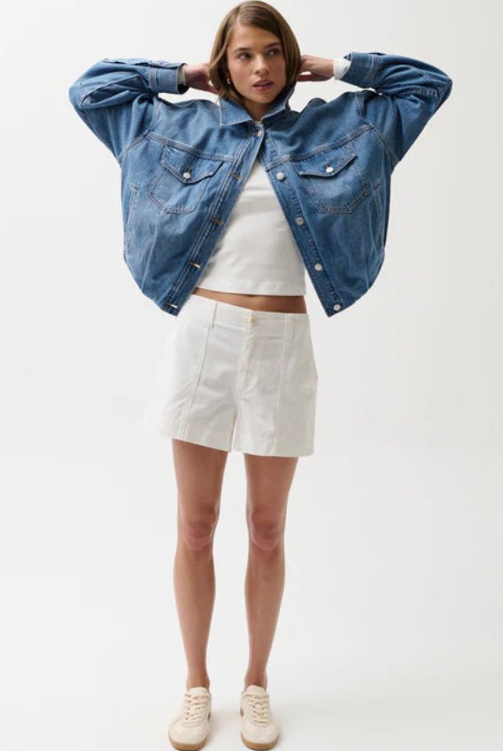 Pistola Mason White Shorts - Fleur - De - Lis Boutique