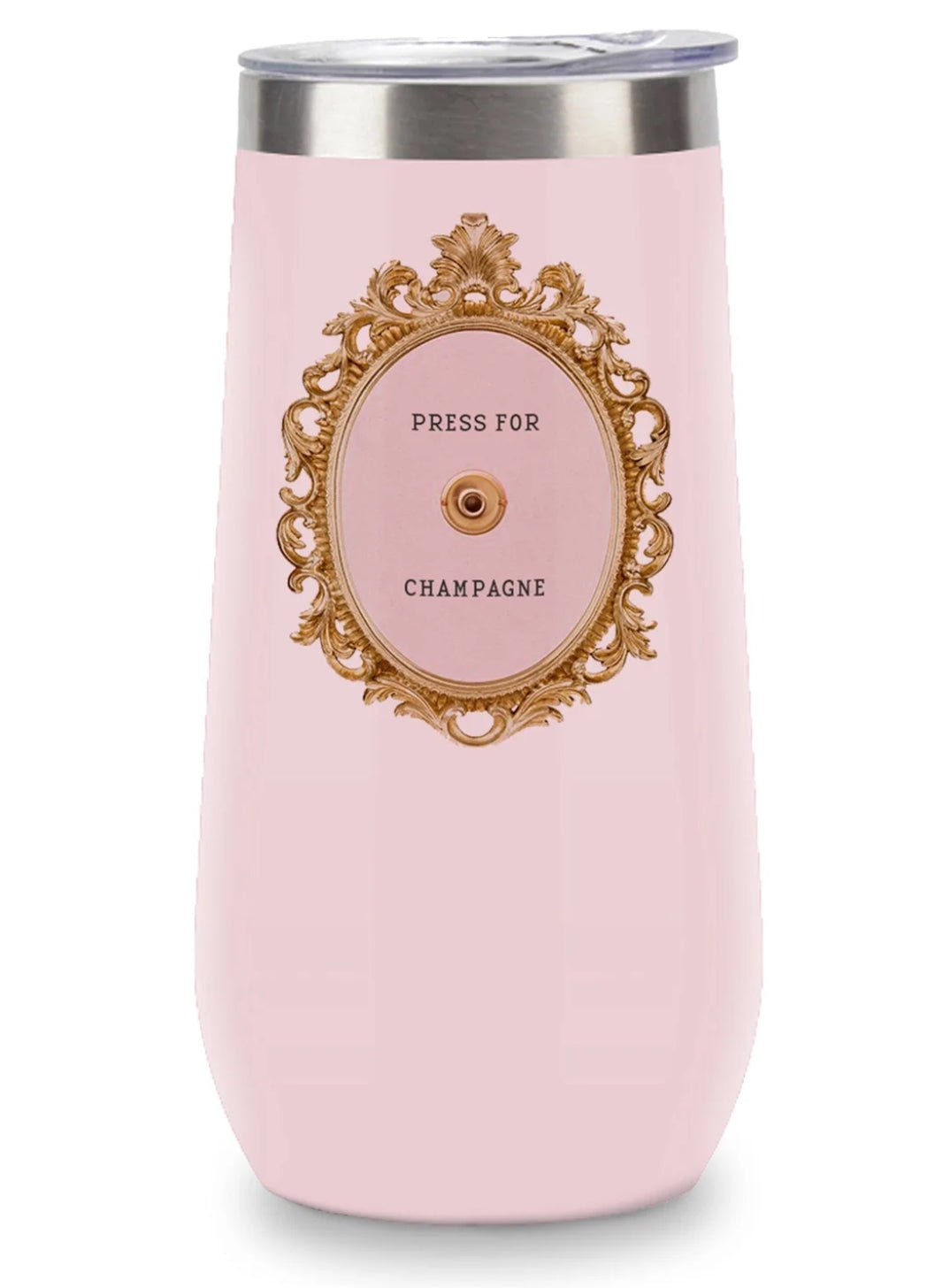 Press For Champagne Tumbler Pink - Fleur-De-Lis Boutique