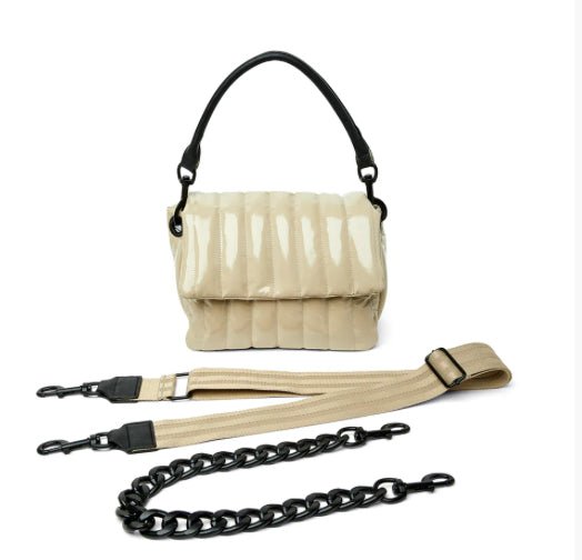 Think Rolyn Bar Bag Blonde Patent - Fleur - De - Lis Boutique