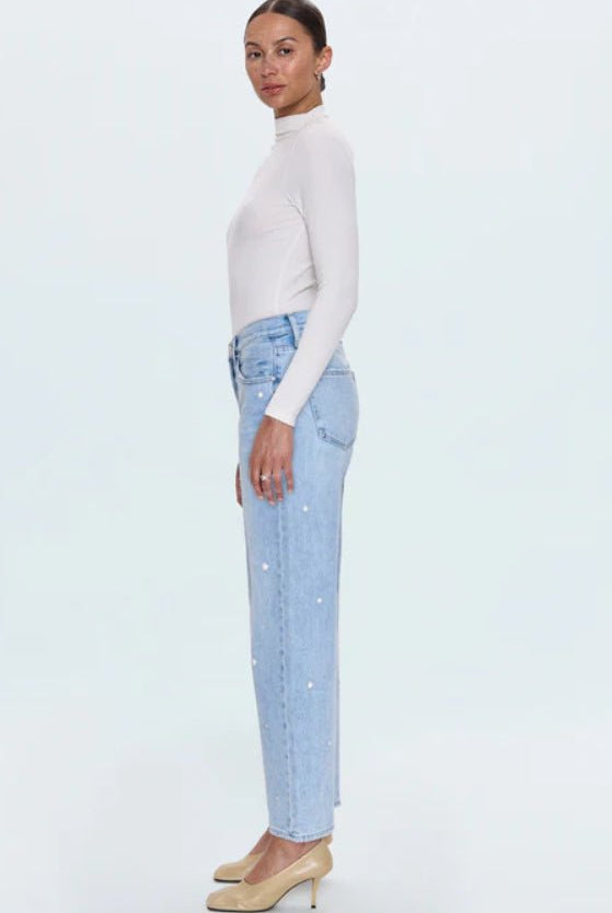 Pistola Lexi Mid Rise Bowed Straight - Fleur - De - Lis Boutique