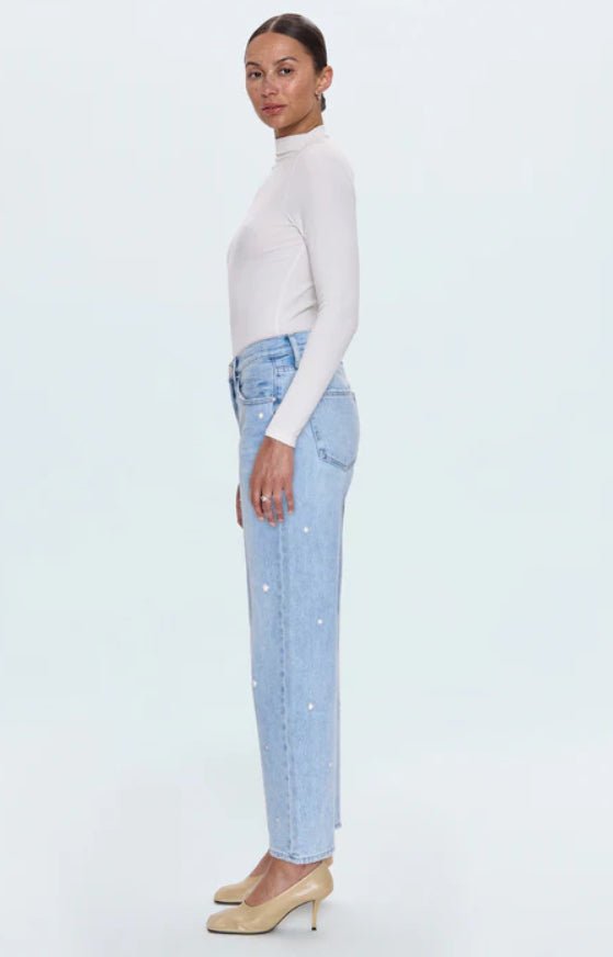 Pistola Lexi Mid Rise Bowed Straight - Fleur - De - Lis Boutique