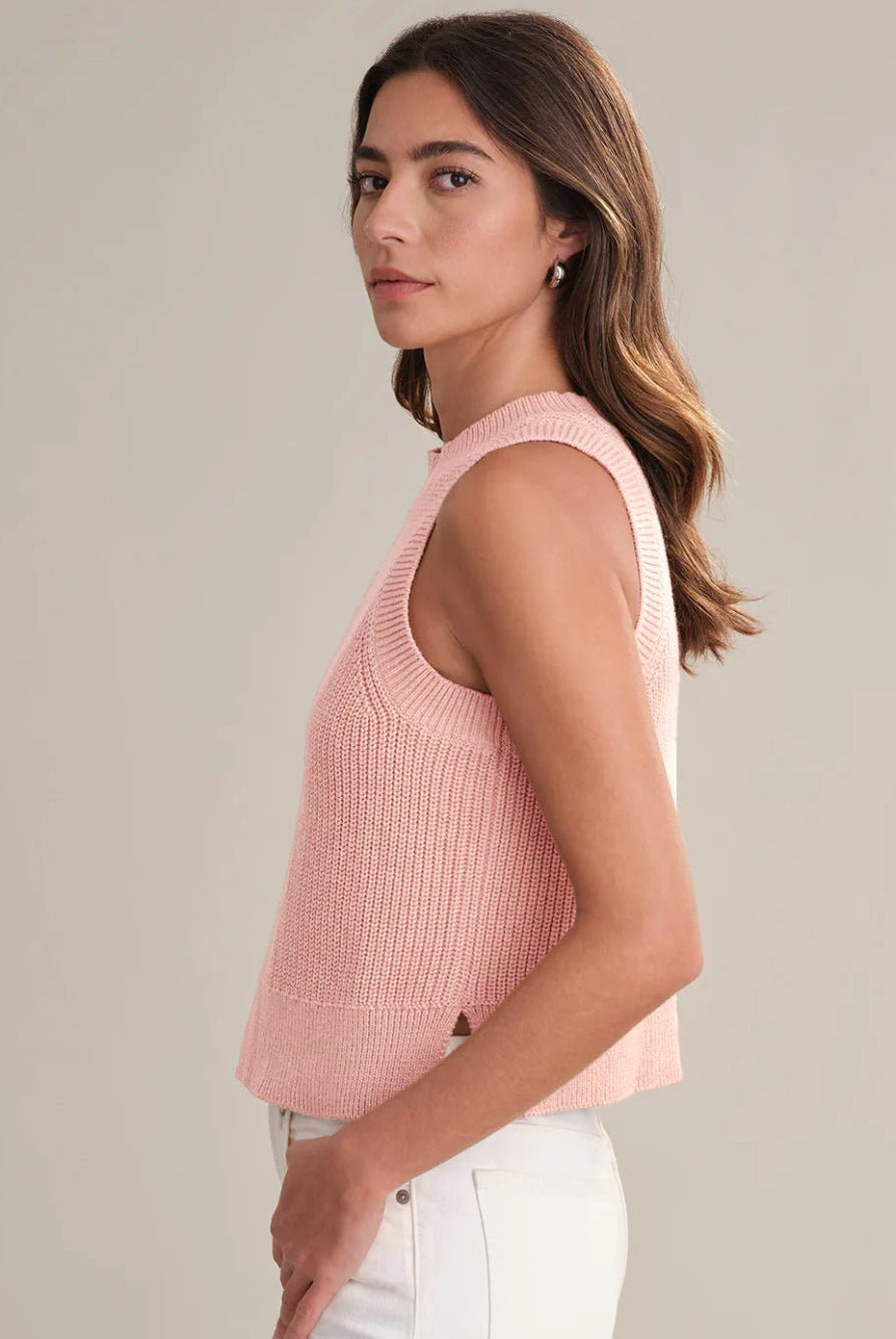 525 America High Crew Neck Tank Pink Salt - Fleur - De - Lis Boutique