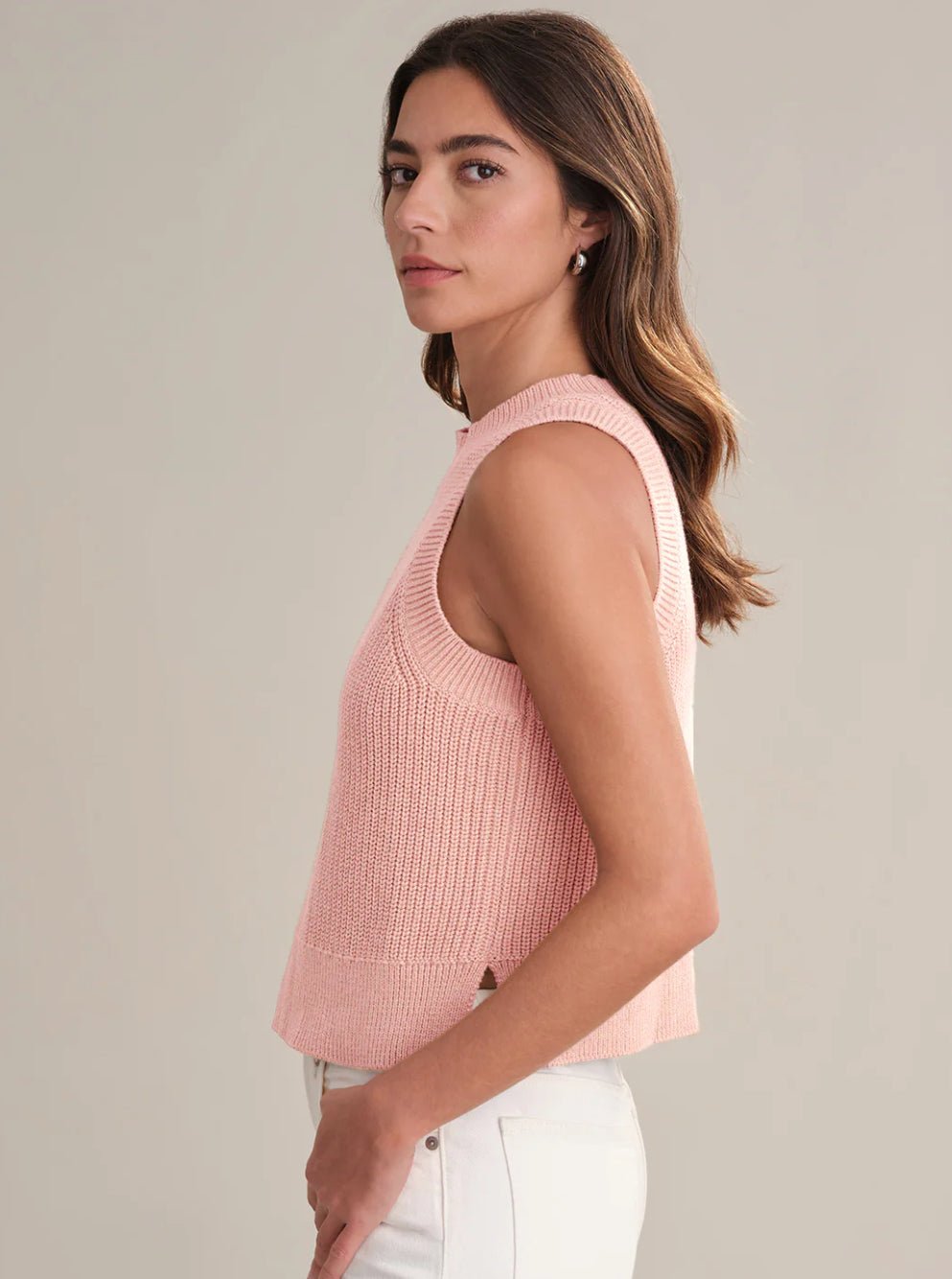 525 America High Crew Neck Tank Pink Salt - Fleur - De - Lis Boutique