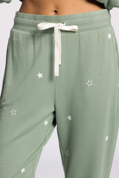 Belle Pajama Set Sage Stars - Fleur - De - Lis Boutique