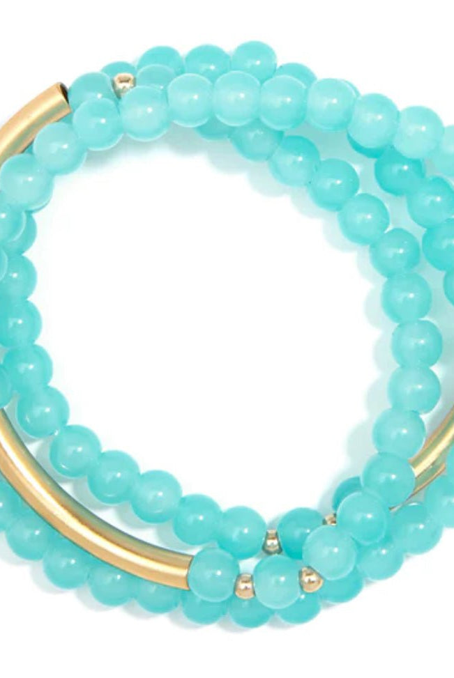Zenzii In Glam Wrap Bracelet Blue - Fleur - De - Lis Boutique