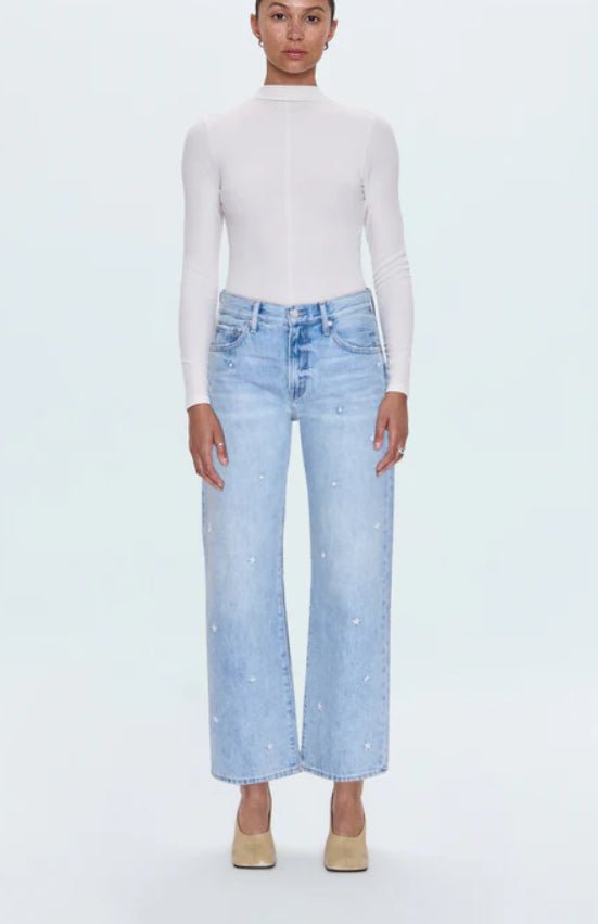 Pistola Lexi Mid Rise Bowed Straight - Fleur - De - Lis Boutique