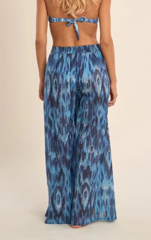 Molly Bracken Wide Coverup Pants with Tie Belt - Fleur - De - Lis Boutique