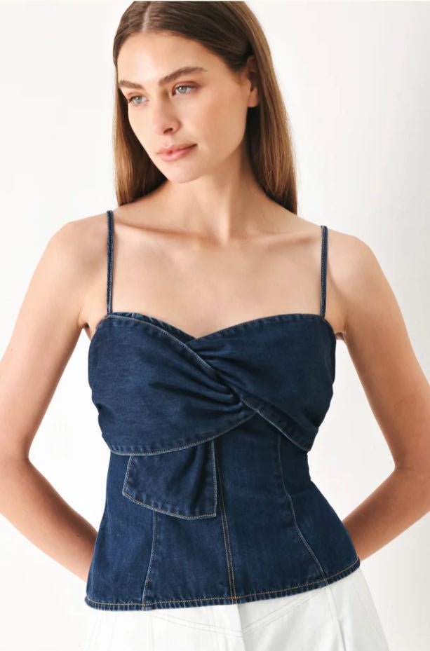 Washed Denim Top - Fleur-De-Lis Boutique