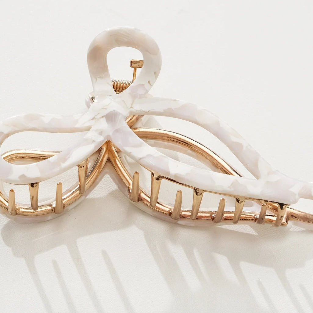 adorro Sabrina Metal Claw Clip Large - Fleur-De-Lis Boutique