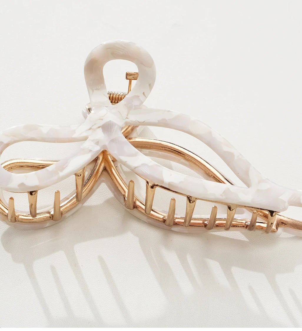 adorro Sabrina Metal Claw Clip Large - Fleur-De-Lis Boutique