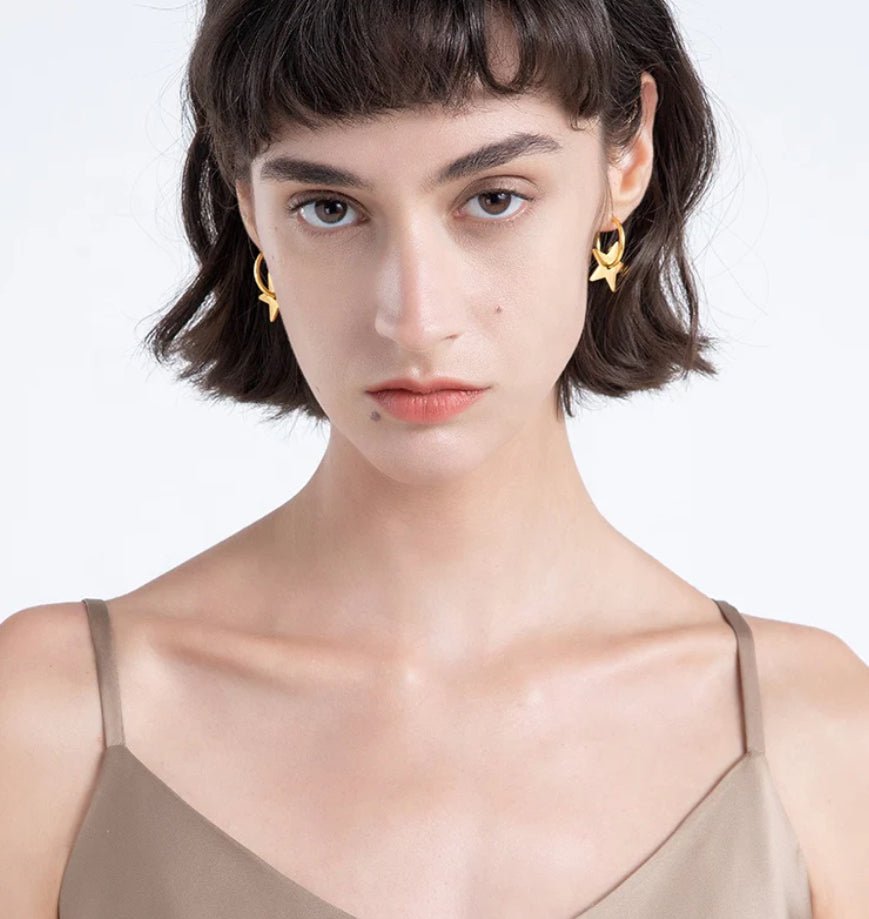 Katie Rae Star Dangle Hoop - Fleur - De - Lis Boutique