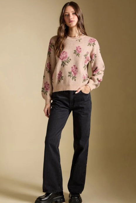 Saltwater Luxe Long Sleeve Sweater Sand - Fleur-De-Lis Boutique