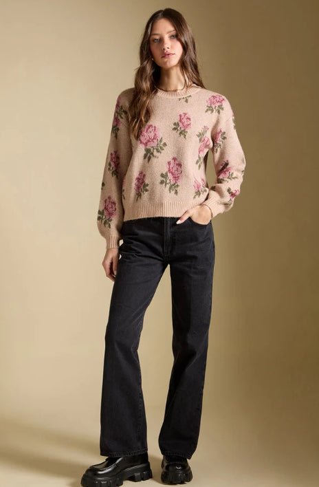 Saltwater Luxe Long Sleeve Sweater Sand - Fleur-De-Lis Boutique