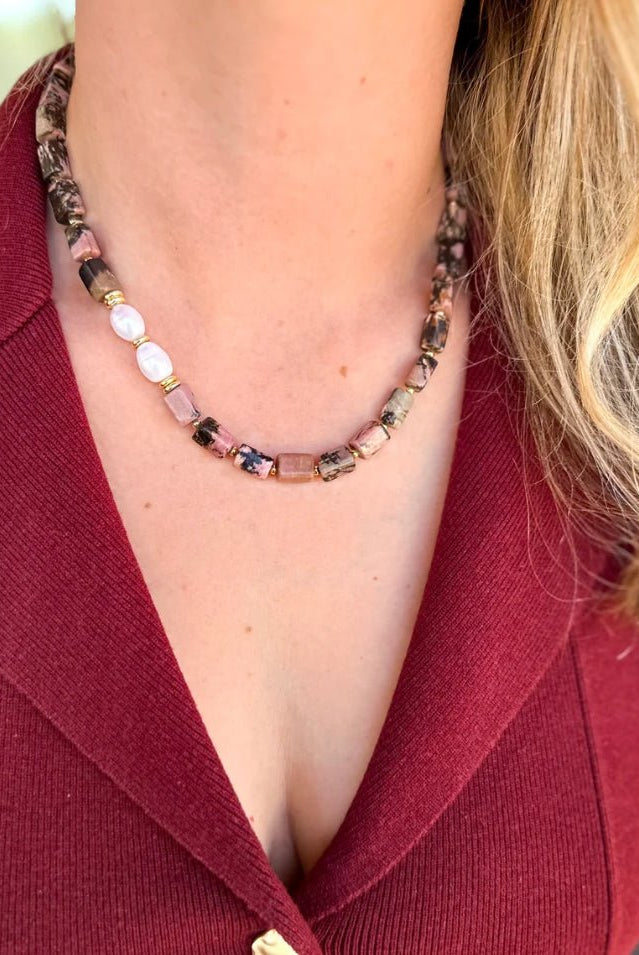 Gemelli Cloud Necklace Pink Black - Fleur-De-Lis Boutique