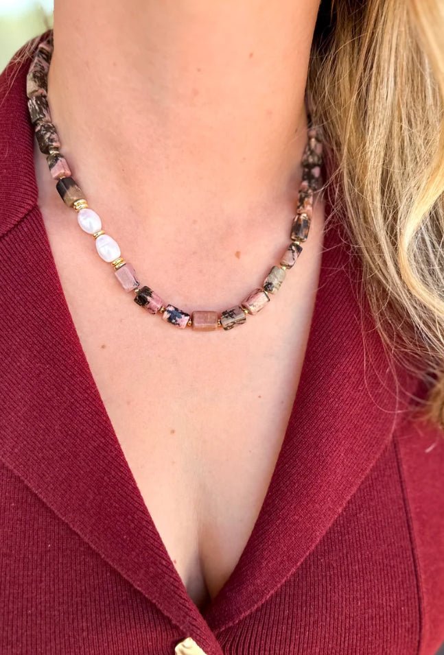 Gemelli Cloud Necklace Pink Black - Fleur-De-Lis Boutique