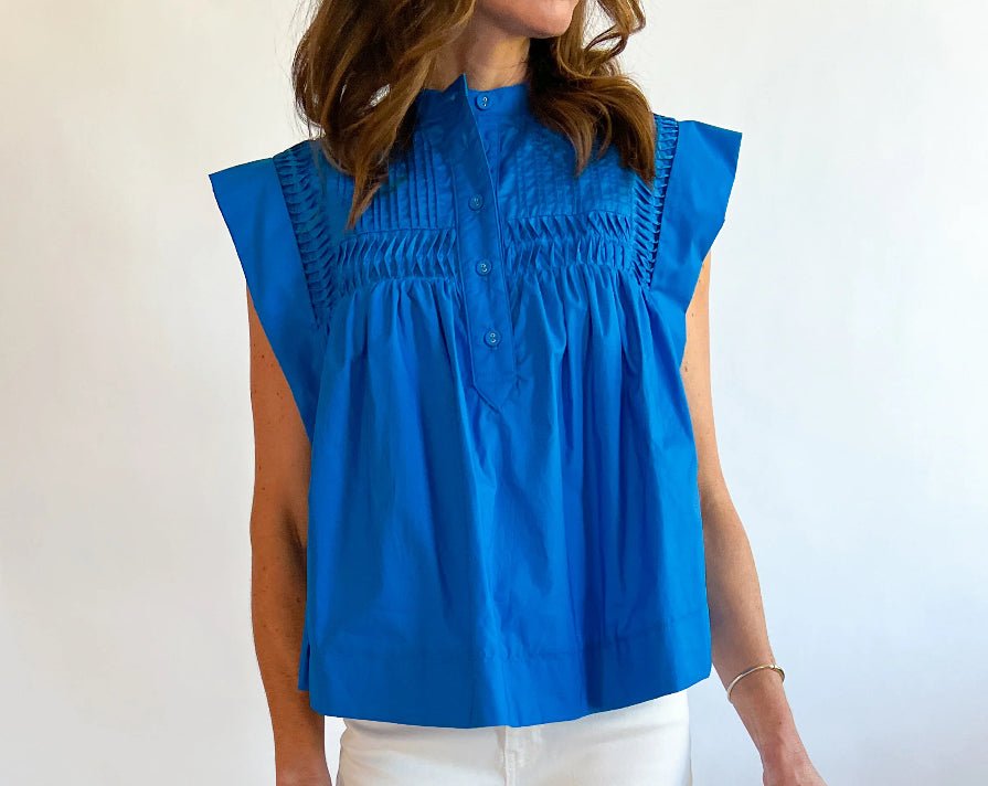 DOLCECABO Poplin Smock Top - Fleur - De - Lis Boutique