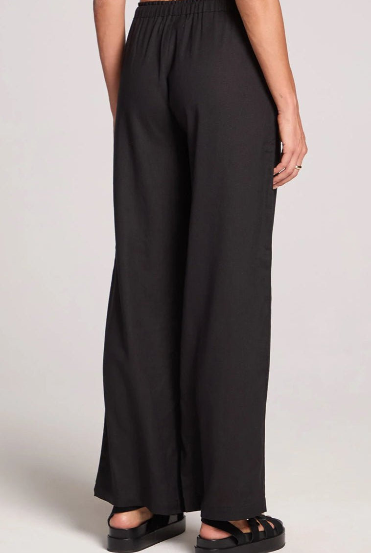 Saltwater Luxe Pull On Pant Black - Fleur-De-Lis Boutique