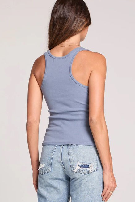 Saltwater Luxe Slim Tank Worn Blue - Fleur - De - Lis Boutique