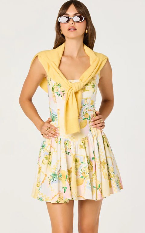 ASTR Reina Dress Lemon Paradise - Fleur - De - Lis Boutique